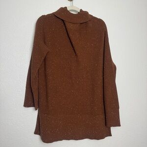 LOFT New With Tags Rich Brown‎ Turtleneck Oversized Sweater